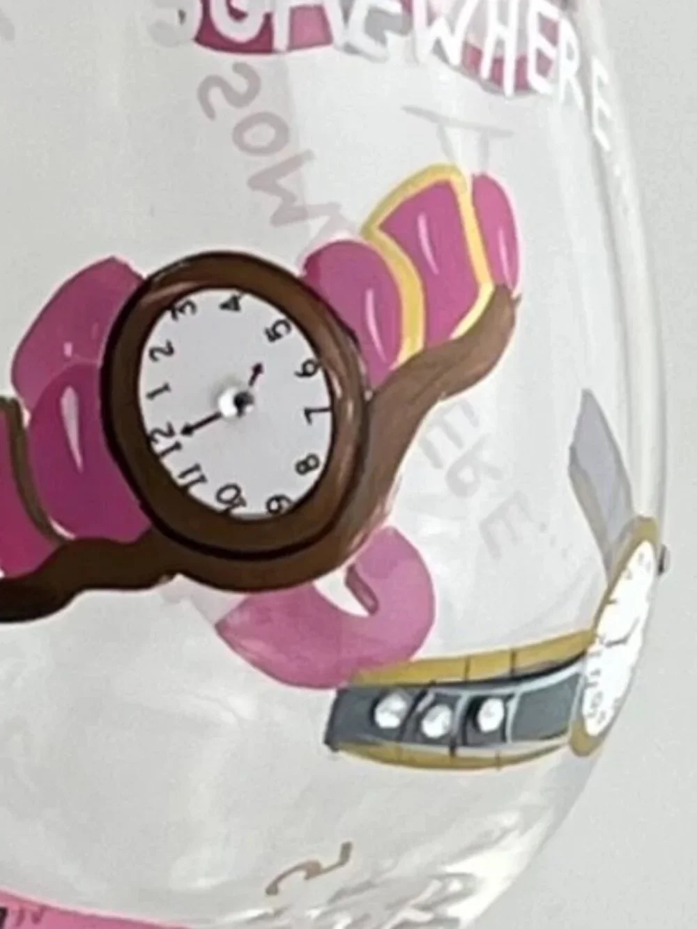 NIB Lolita Love My Wine It's 5 O'clock Somewhere Wine Glass Party Collectibles - Picture 3 of 10